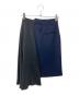 Maison Margiela 1 (メゾンマルジェラ 1) Asymmetrical Silk Knee-Length Skirt アシンメトリースカート ネイビー×ブラック サイズ:38：14000円
