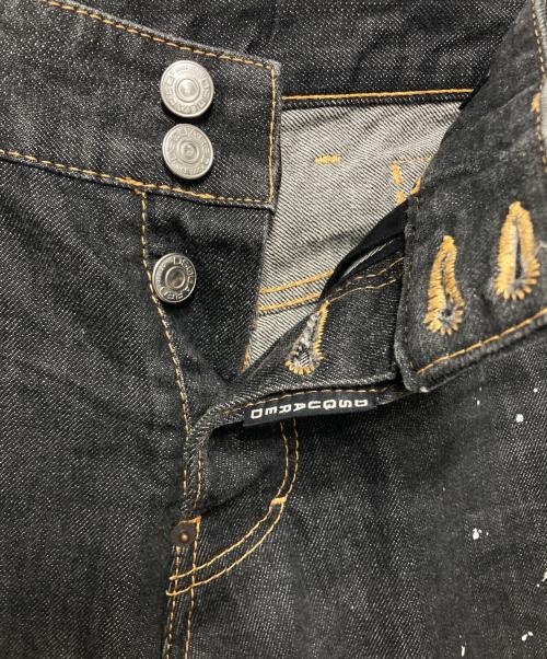 DSQUARED2（ディースクエアード）DSQUARED2 (ディースクエアード) ペイントスキニーデニムパンツ ブラック サイズ:SIZE 42の古着・服飾アイテム