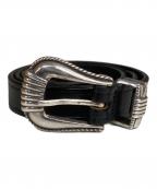 TORY LEATHERトリーレザー）の古着「ウエスタンレザーベルト」｜ブラック