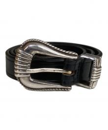TORY LEATHER（トリーレザー）の古着「ウエスタンレザーベルト」｜ブラック