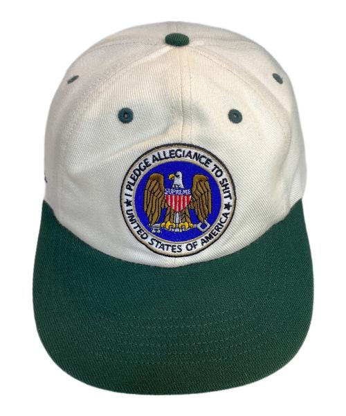 SUPREME（シュプリーム）SUPREME (シュプリーム) Pledge Allegiance 6-Panel キャップ ホワイト×グリーンの古着・服飾アイテム