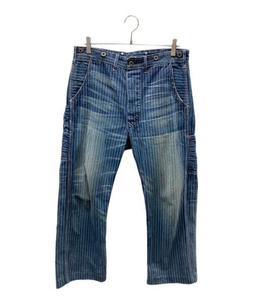 RRL（ダブルアールエル）RRL (ダブルアールエル) ウォバッシュ デニムパンツ ブルー サイズ:SIZE 34の古着・服飾アイテム