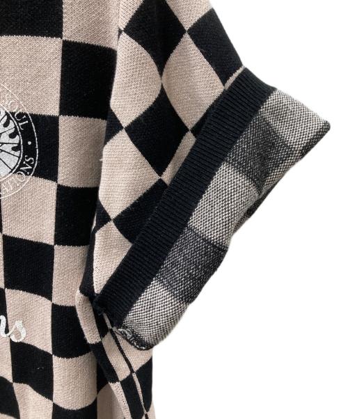 DAIRIKU（ダイリク）DAIRIKU (ダイリク) 23AW Lame Soccer Uniform Knit Pullover ニットポロシャツ ブラック×ピンク サイズ:FREEの古着・服飾アイテム