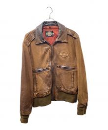 Hard Rock cafe（ハードロックカフェ）の古着「USA製 MAUI デザインレザージャケット」｜ブラウン