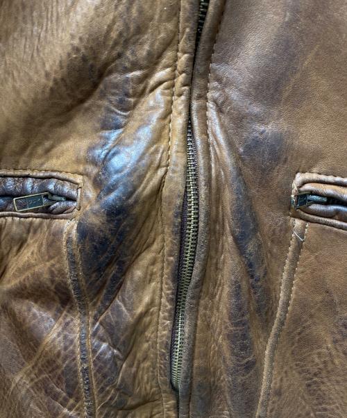 Hard Rock cafe（ハードロックカフェ）Hard Rock cafe (ハードロックカフェ) USA製 MAUI デザインレザージャケット ブラウン サイズ:Ｌの古着・服飾アイテム