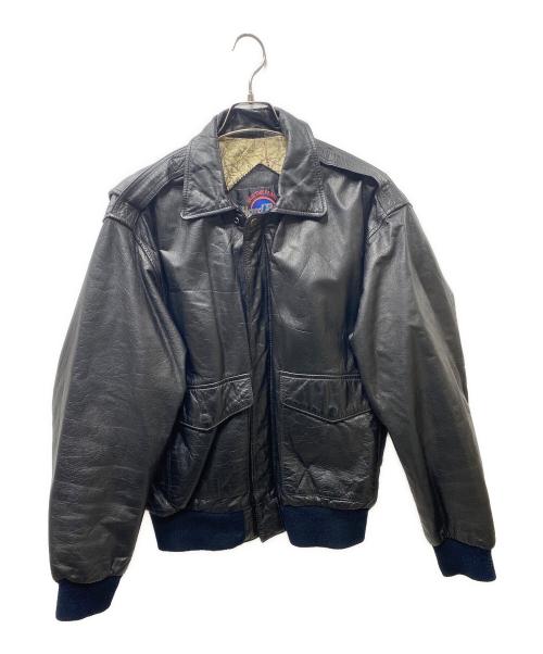 Hard Rock cafe（ハードロックカフェ）Hard Rock cafe (ハードロックカフェ) MAUI 裏地マップレザージャケット ブラック サイズ:Ｍの古着・服飾アイテム