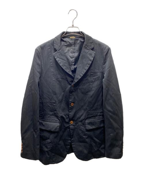 COMME des GARCONS HOMME DEUX（コムデギャルソン オム ドゥ）COMME des GARCONS HOMME DEUX (コムデギャルソン オム ドゥ) ポリエステル縮絨加工ジャケット ブラック サイズ:SIZE Lの古着・服飾アイテム