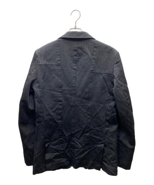 COMME des GARCONS HOMME DEUX（コムデギャルソン オム ドゥ）COMME des GARCONS HOMME DEUX (コムデギャルソン オム ドゥ) ポリエステル縮絨加工ジャケット ブラック サイズ:SIZE Lの古着・服飾アイテム