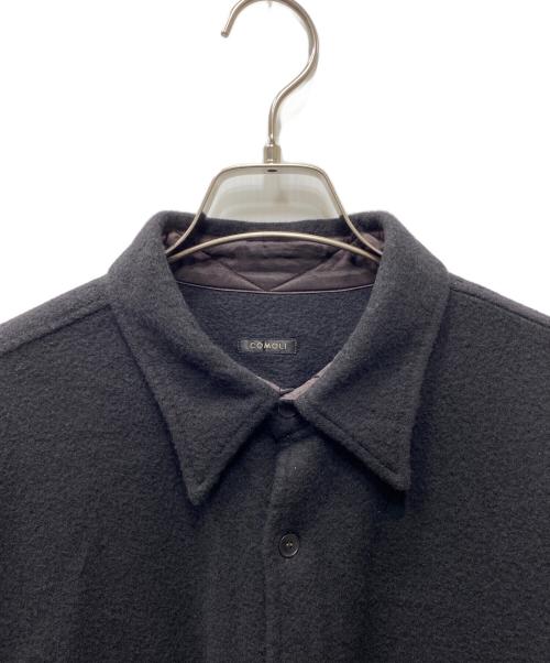 COMOLI（コモリ）COMOLI (コモリ) ウールカシミヤ C.P.Oシャツ ブラック サイズ:3の古着・服飾アイテム