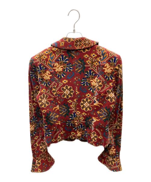 KENZO（ケンゾー）KENZO (ケンゾー) 丸襟ジャケット レッド サイズ:2の古着・服飾アイテム