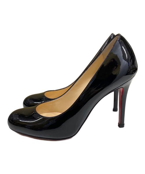 Christian Louboutin（クリスチャン・ルブタン）Christian Louboutin (クリスチャン・ルブタン) パテントヒールパンプス ブラック×レッド サイズ:SIZE 35の古着・服飾アイテム