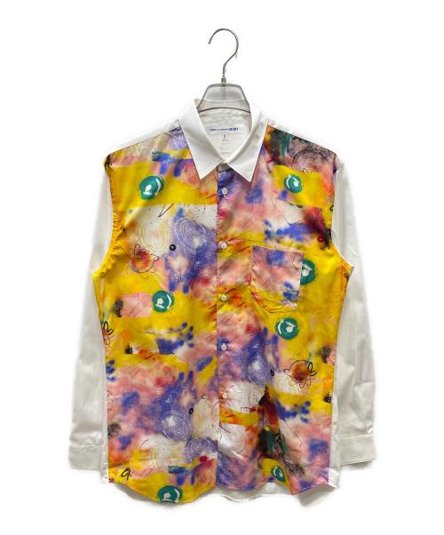 COMME des GARCONS SHIRT（コムデギャルソンシャツ）COMME des GARCONS SHIRT FUTURA (フューチュラ) Cotton poplin with futura print shirt FUTURA アートプリント コットン 長袖シャツ ホワイト サイズ:SIZE Mの古着・服飾アイテム