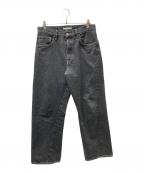 SUNFLOWERサンフラワー）の古着「SUPER WIDE DENIM デニムパンツ」｜ブラック