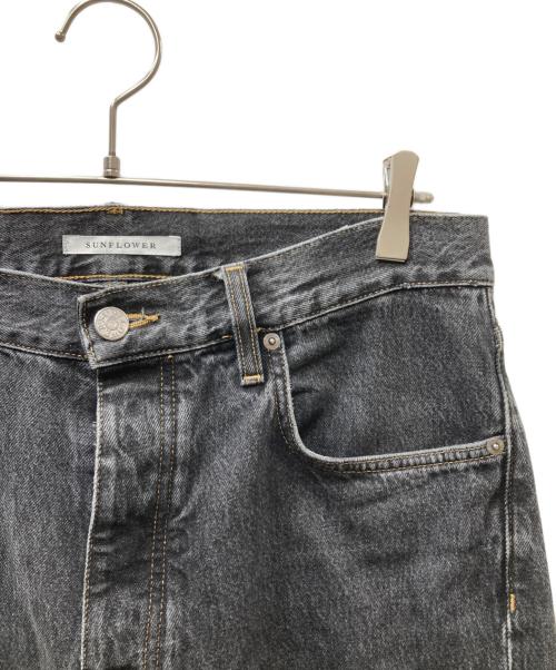 SUNFLOWER（サンフラワー）SUNFLOWER (サンフラワー) SUPER WIDE DENIM デニムパンツ ブラック サイズ:W32の古着・服飾アイテム