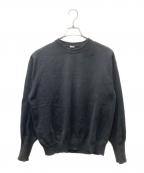 A.PRESSEアプレッセ）の古着「Cotton knit L/S コットンニット」｜ブラック