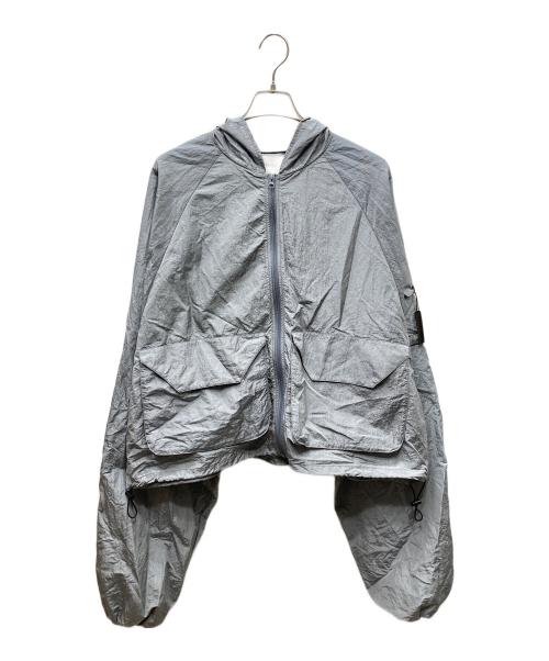 Utsusiyo（ウツシヨ）Utsusiyo (ウツシヨ) ナイロンクロップドジャケット グレー サイズ:FREEの古着・服飾アイテム