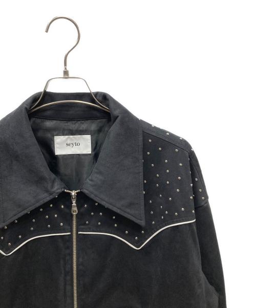 seyto（セイト）seyto (セイト) フェイクスエードウエスタンジャケット ブラック サイズ:SIZE 2の古着・服飾アイテム