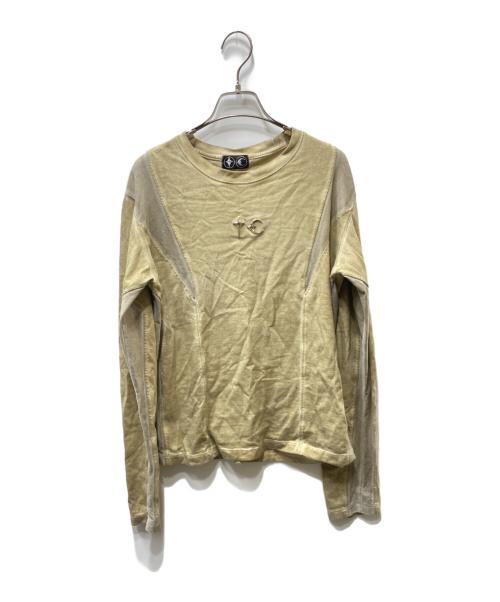 THUG CLUB（サグ クラブ）THUG CLUB (サグ クラブ) メッシュ切替ロングスリーブTシャツ ベージュ サイズ:1の古着・服飾アイテム