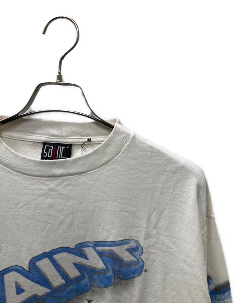 SAINT MICHAEL（セントマイケル）SAINT MICHAEL (セントマイケル) X SHERMER LS TEE HEART CKIE プリントトングスリーブTシャツ ホワイト サイズ:Lの古着・服飾アイテム