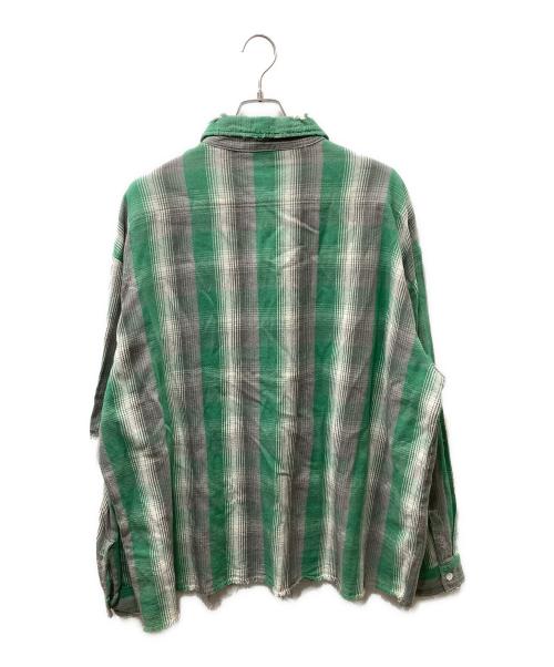 SAINT MICHAEL（セントマイケル）SAINT MICHAEL (セントマイケル) SA FRANNL SHRT / ネルシャツ グリーン サイズ:XLの古着・服飾アイテム