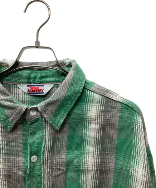 SAINT MICHAEL（セントマイケル）SAINT MICHAEL (セントマイケル) SA FRANNL SHRT / ネルシャツ グリーン サイズ:XLの古着・服飾アイテム
