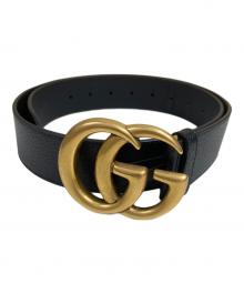 GUCCI（グッチ）の古着「ダブルG ワイドベルト GG Marmont Belt」｜ブラック