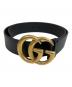 GUCCI（グッチ）の古着「ダブルG ワイドベルト GG Marmont Belt」｜ブラック