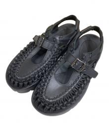 noir kei ninomiya×KEEN（ノワール ケイ ニノミヤ×キーン）の古着「編み上げサンダル」｜ブラック