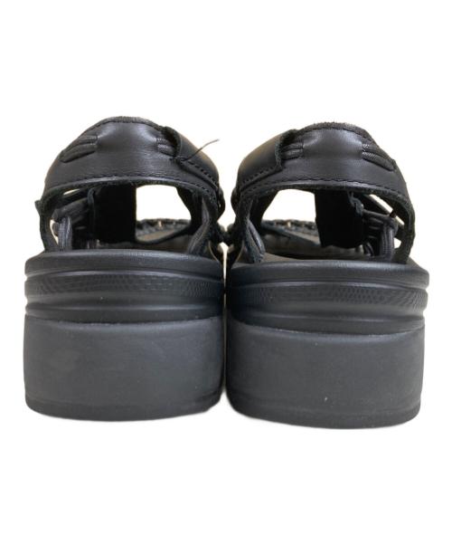 noir kei ninomiya（ノワール ケイ ニノミヤ）noir kei ninomiya (ノワール ケイ ニノミヤ) KEEN (キーン) 編み上げサンダル ブラック サイズ:25の古着・服飾アイテム