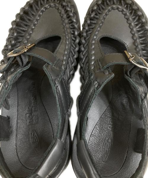 noir kei ninomiya（ノワール ケイ ニノミヤ）noir kei ninomiya (ノワール ケイ ニノミヤ) KEEN (キーン) 編み上げサンダル ブラック サイズ:25の古着・服飾アイテム