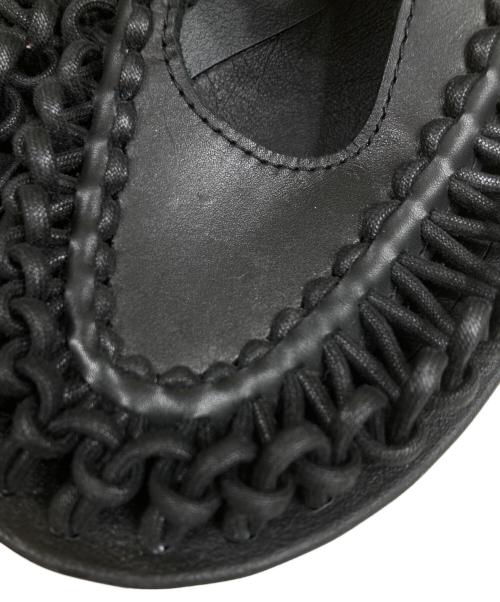 noir kei ninomiya（ノワール ケイ ニノミヤ）noir kei ninomiya (ノワール ケイ ニノミヤ) KEEN (キーン) 編み上げサンダル ブラック サイズ:25の古着・服飾アイテム