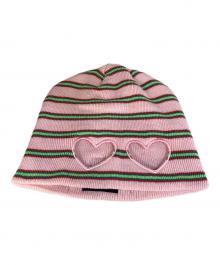 99%is（ナインティナインパーセントイズ）の古着「ボーダーニット帽」｜ピンク