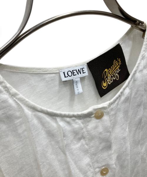 LOEWE（ロエベ）LOEWE (ロエベ) リネンワンピース ホワイト サイズ:SIZE 32の古着・服飾アイテム