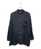 Y'sワイズ）の古着「レーヨンシャツ」｜ブラック