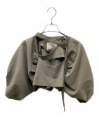 TELOPLANテーロプラン）の古着「Kabel Top 半袖ブラウス」｜グレー