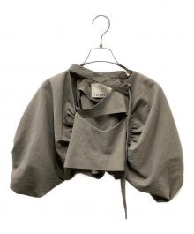 TELOPLAN（テーロプラン）の古着「Kabel Top 半袖ブラウス」｜グレー