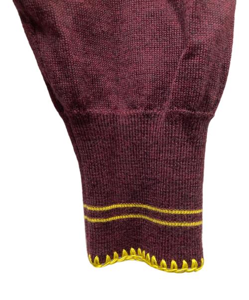 JIL SANDER（ジルサンダー）JIL SANDER (ジルサンダー) ステッチデザインニット レッド サイズ:46の古着・服飾アイテム