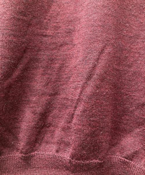 JIL SANDER（ジルサンダー）JIL SANDER (ジルサンダー) ステッチデザインニット レッド サイズ:46の古着・服飾アイテム