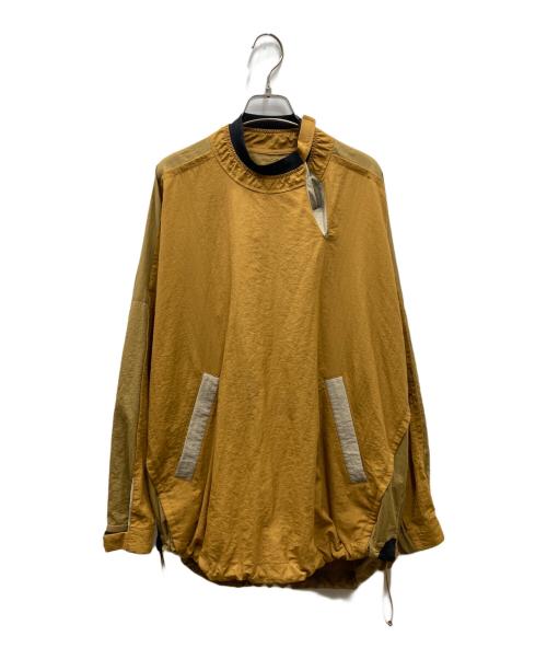 nagonstans（ナゴンスタンス）nagonstans (ナゴンスタンス) デザインナイロンプルオーバー マスタード サイズ:Mの古着・服飾アイテム