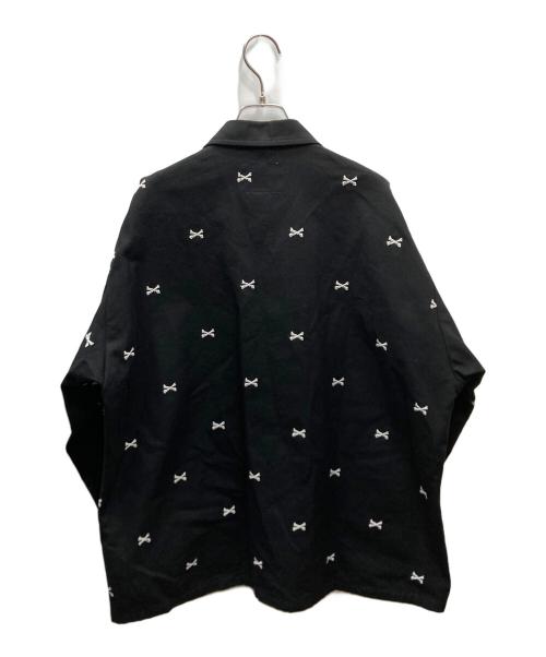 WTAPS（ダブルタップス）WTAPS (ダブルタップス) JUNGLE 01 LS COTTON OXFORD TEXTILEILE/クロスボーン刺繍 ジャングルシャツ ブラック サイズ:03の古着・服飾アイテム