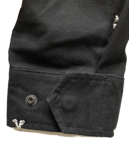 WTAPS（ダブルタップス）WTAPS (ダブルタップス) JUNGLE 01 LS COTTON OXFORD TEXTILEILE/クロスボーン刺繍 ジャングルシャツ ブラック サイズ:03の古着・服飾アイテム