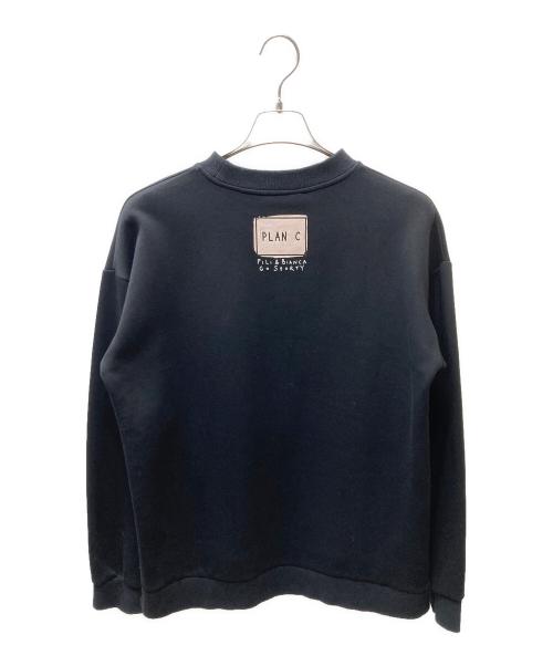 PLAN C（プランシー）Plan C (プランシー) クルーネックスウェット ブラック サイズ:不明(表記無)の古着・服飾アイテム