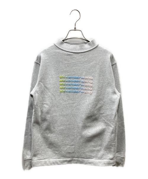 ALEXANDER WANG（アレキサンダー・ワン）ALEXANDER WANG (アレキサンダー・ワン) モックネックロゴスウェット グレー サイズ:XSの古着・服飾アイテム