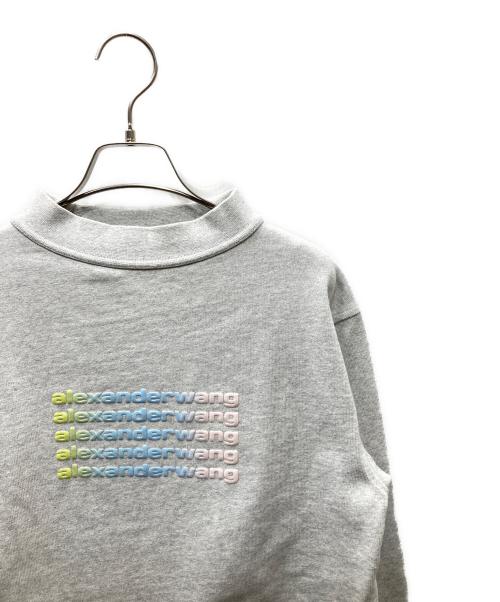 ALEXANDER WANG（アレキサンダー・ワン）ALEXANDER WANG (アレキサンダー・ワン) モックネックロゴスウェット グレー サイズ:XSの古着・服飾アイテム