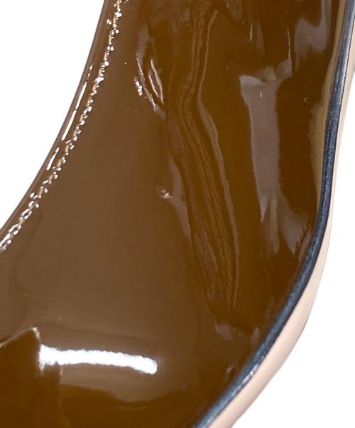 Roger Vivier（ロジェ ヴィヴィエ）Roger Vivier (ロジェ ヴィヴィエ) パテントレザースクエアトゥ パンプス ブラウン サイズ:37 1/2の古着・服飾アイテム