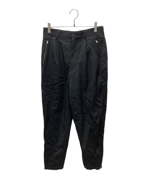COMME des GARCONS HOMME PLUS（コムデギャルソンオムプリュス）COMME des GARCONS HOMME PLUS (コムデギャルソンオムプリュス) 90s ウールギャバ ジップスリット スラックス ブラック サイズ:Sの古着・服飾アイテム