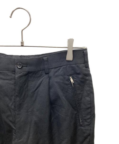 COMME des GARCONS HOMME PLUS（コムデギャルソンオムプリュス）COMME des GARCONS HOMME PLUS (コムデギャルソンオムプリュス) 90s ウールギャバ ジップスリット スラックス ブラック サイズ:Sの古着・服飾アイテム