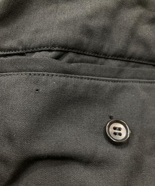 COMME des GARCONS HOMME PLUS（コムデギャルソンオムプリュス）COMME des GARCONS HOMME PLUS (コムデギャルソンオムプリュス) 90s ウールギャバ ジップスリット スラックス ブラック サイズ:Sの古着・服飾アイテム