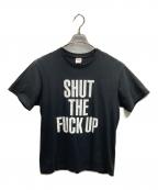 SUPREME×NUMBER (N)INEシュプリーム×ナンバーナイン）の古着「Shut Up Tee/プリントTシャツ」｜ブラック