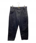 PALACEパレス）の古着「P90 BAGGY SCRIPT JEAN/バギーデニムパンツ」｜ブラック